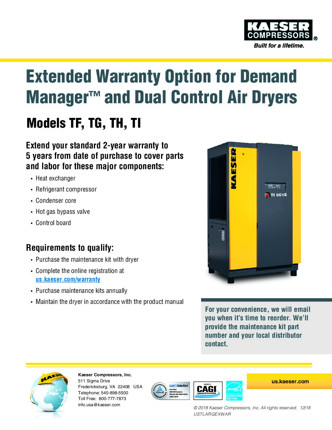 Extended Warranty: Large Dryers