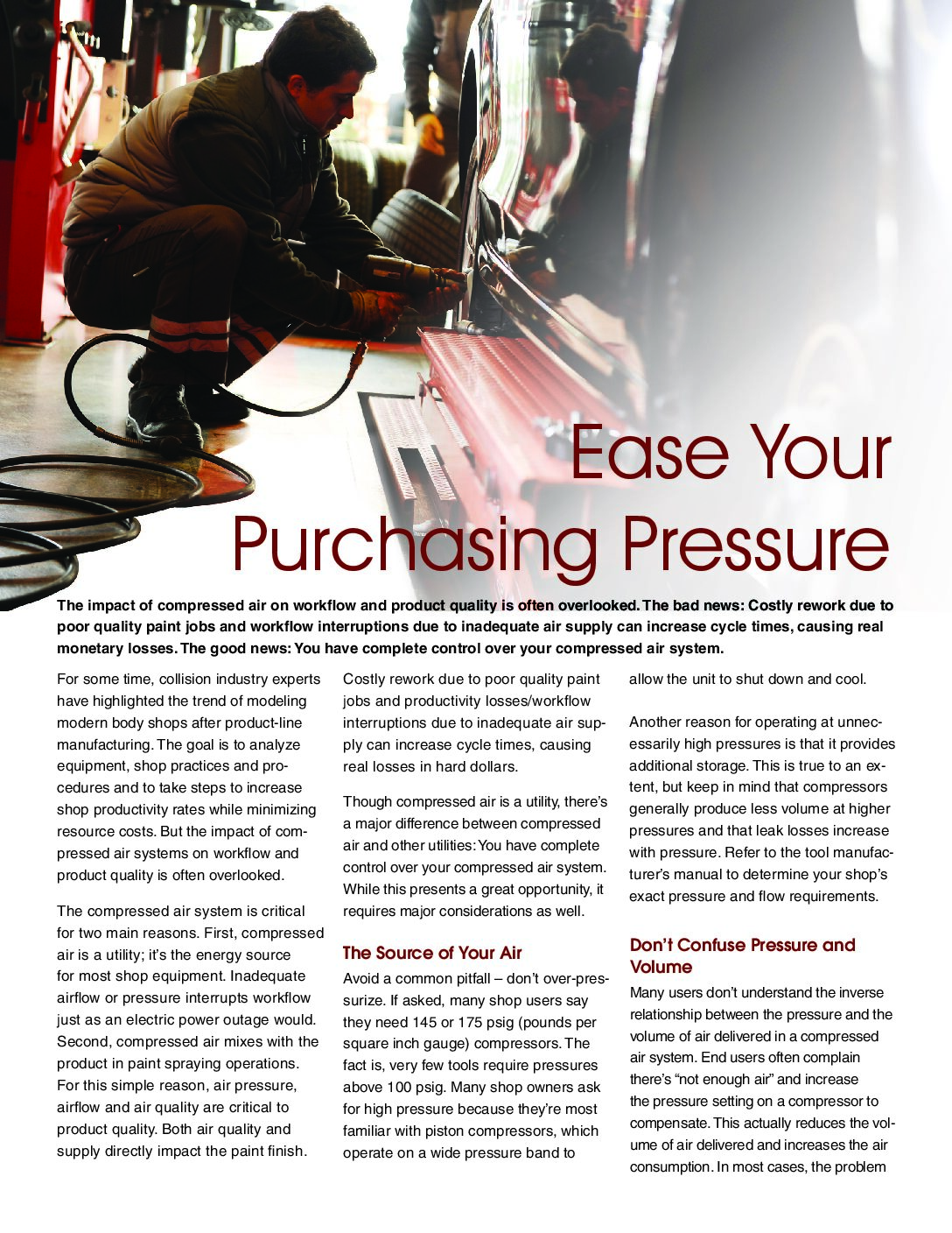 Article: Ease Purchasing Pressure