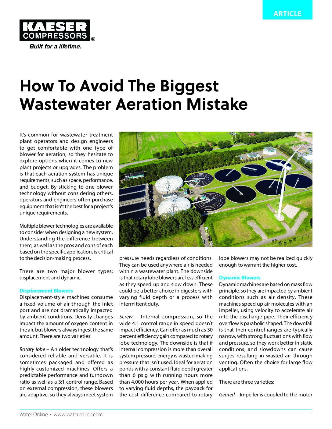 Article: Wastewater Aeration Mistakes